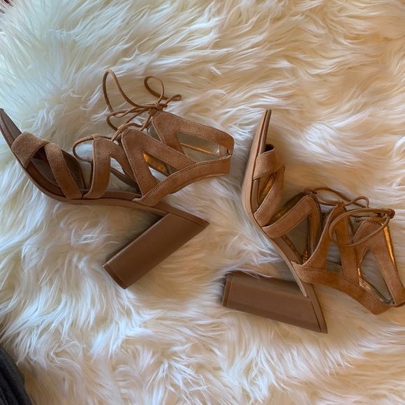 ***S0LD ON MERC. SAM EDELMAN YARDLEY LACE UP HEELS 8.5 Suede - Picture 5 of 16